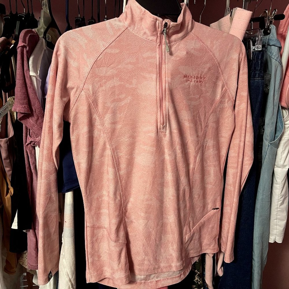 Light Pink Zip-Up Exercise Jacket (Mackinac Island)(Used)